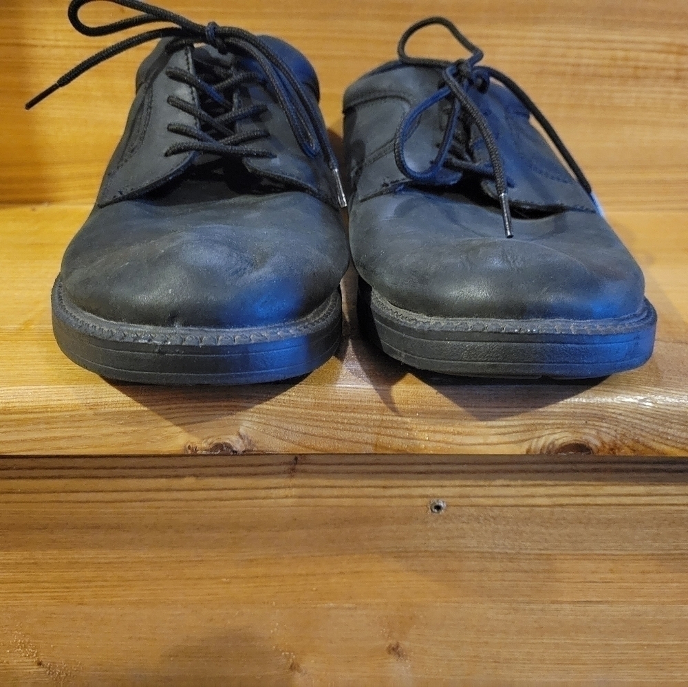 Dr. Scholls mens black matte massaging gel insoles dress shoes 9 - Picture 4 of 8